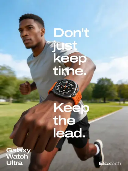 Runner with watch - 'Keep the lead' copy
