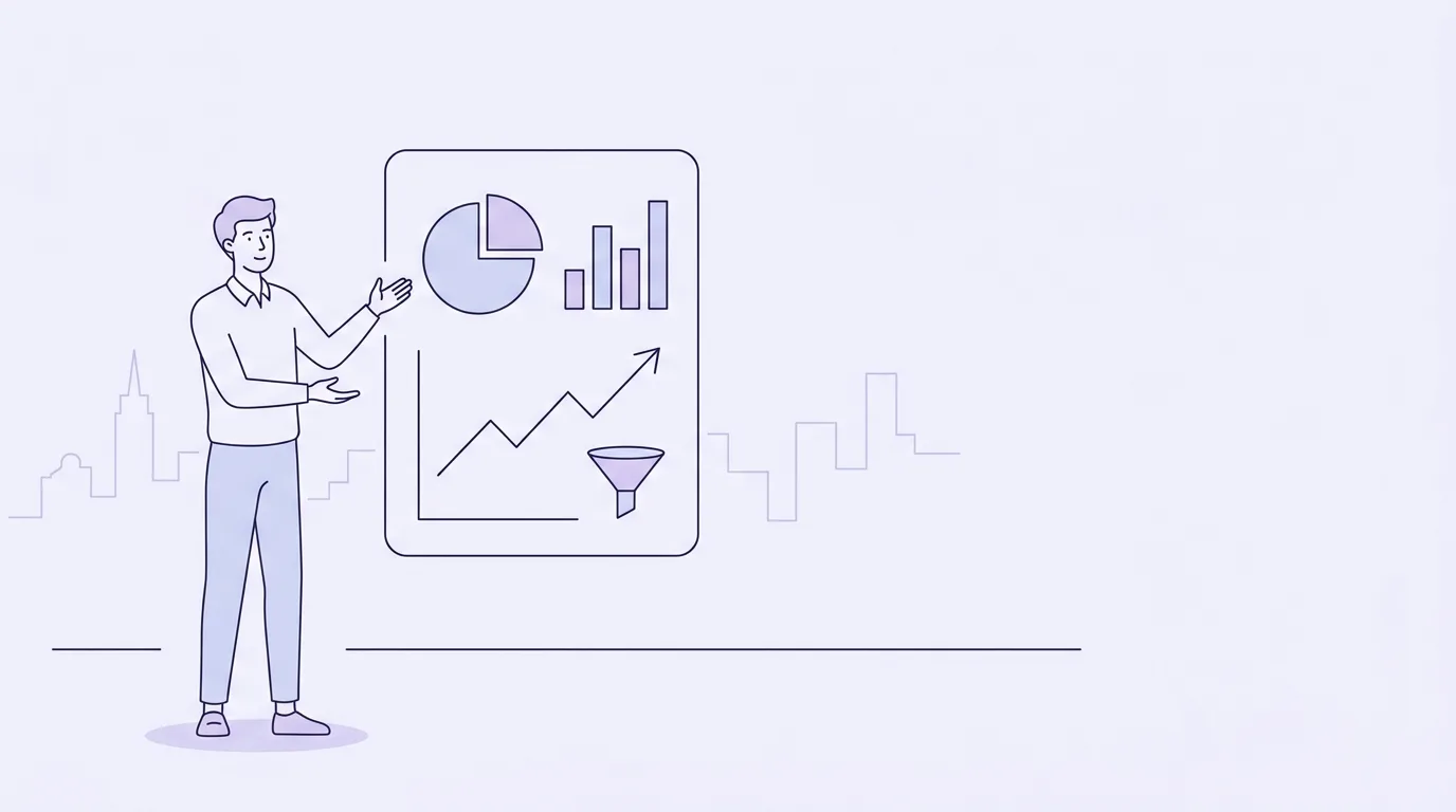 Infographic on a laptop screen used for lead generation by a New Zealand business