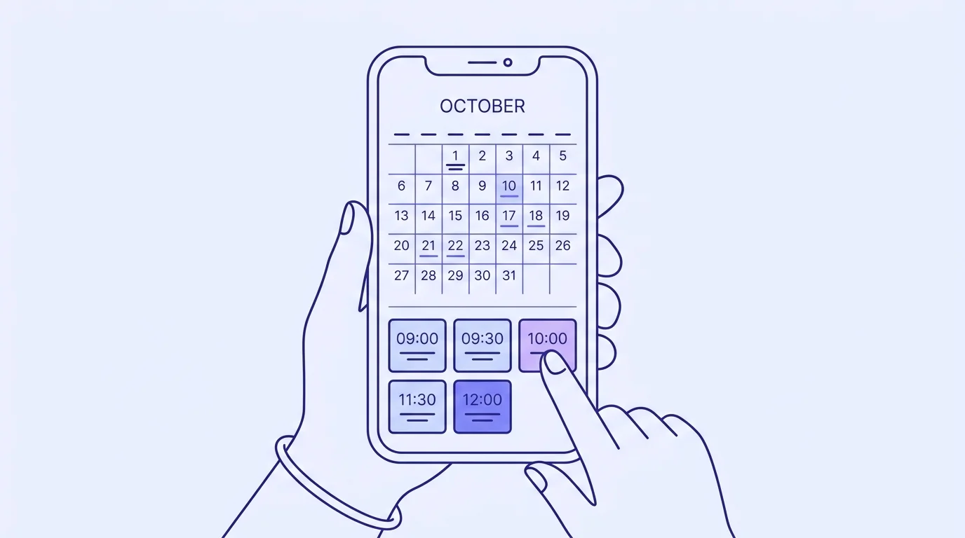 Calendar on a laptop showing a week of booked client appointments