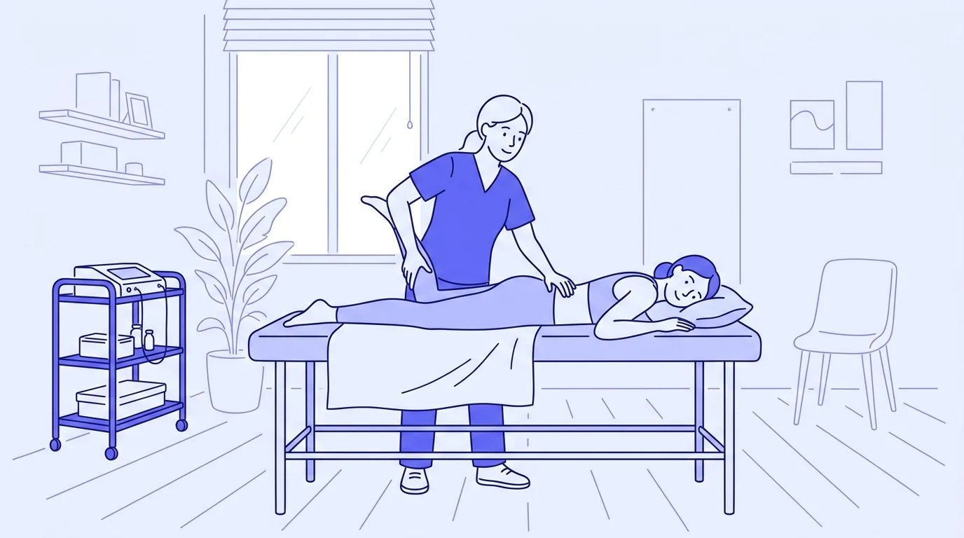 Physiotherapist treating a patient in a modern physio clinic in New Zealand