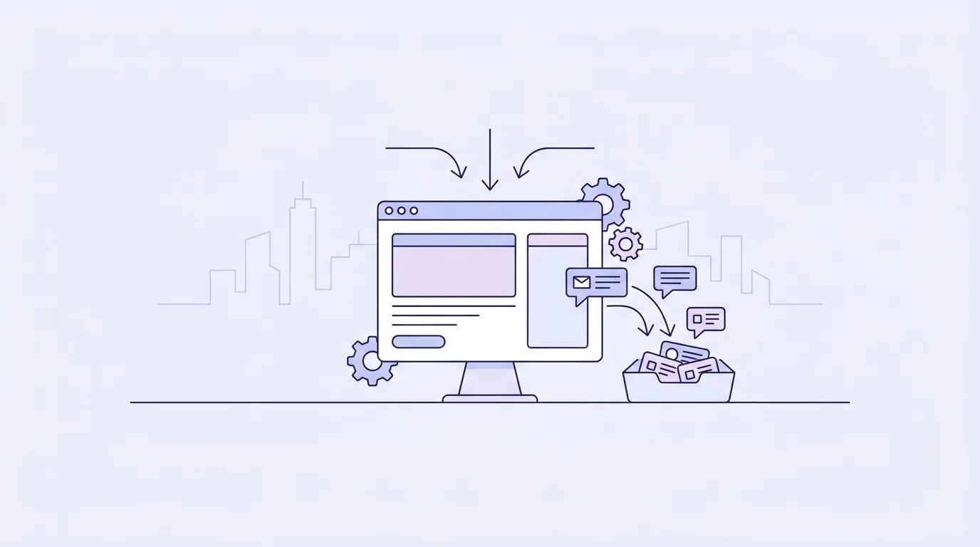 Laptop showing a high-converting website built for lead generation with a clear enquiry form